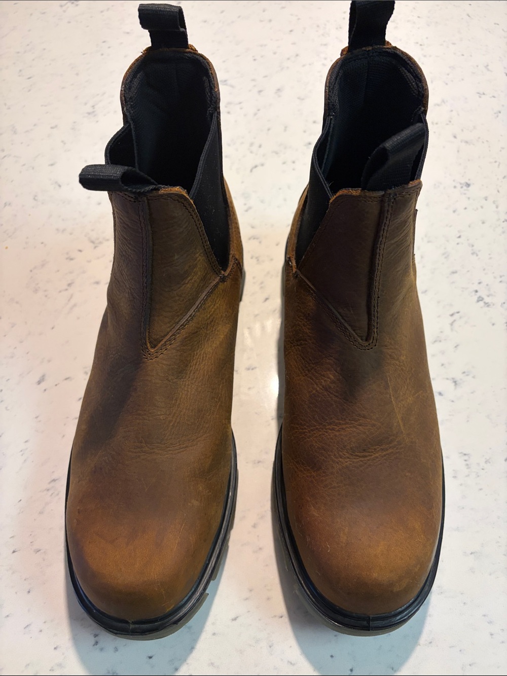 Wolverine Brown Pull-On Chelsea Work Boots EPX W10791 CarbonMAX
